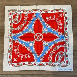 Louis Vuitton 100% Silk Scarf made in Italy